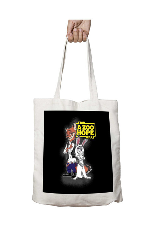 Art hedi̇ye Star Wars Zootopia A Zoo Hope iki Tarafı Kalıcı Baskılı Yıkanabilir Çanta