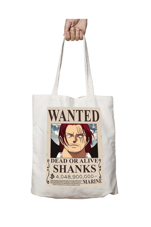 Art hedi̇ye Wanted Shanks Anime iki Tarafı Kalıcı Baskılı Yıkanabilir Çanta