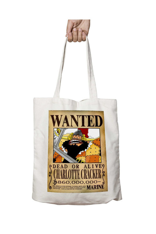 Art hedi̇ye Wanted Charlotte Cracker Anime iki Tarafı Kalıcı Baskılı Yıkanabilir Okul Plaj Omuz Bez Çantası