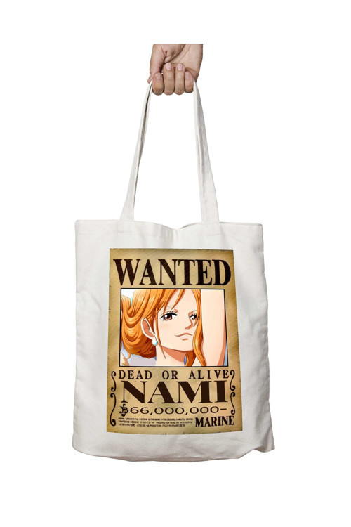 Art hedi̇ye Wanted Nami Anime iki Tarafı Kalıcı Baskılı Yıkanabilir Okul Plaj Omuz Bez Çantası