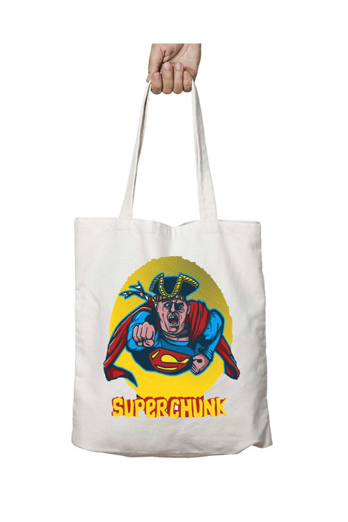 Art hedi̇ye Superchunk Goonies Sloth Superman Hey You Guys iki Tarafı Kalıcı Baskılı Yıkanabilir Çanta