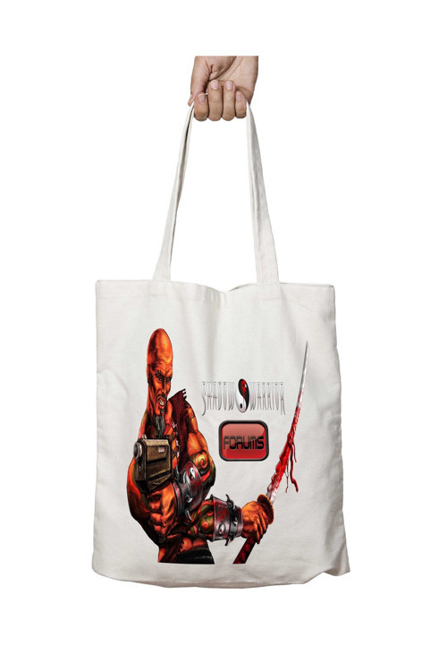 Art hedi̇ye Shadow Warrior Forum iki Tarafı Kalıcı Baskılı Yıkanabilir Okul Plaj Omuz Bez Çantası
