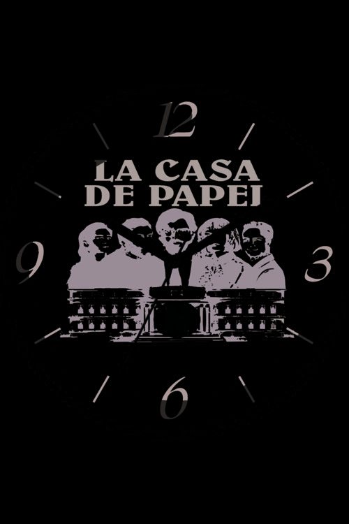 La Casa De Papel Bina Oyuncular Bombeli Gerçek Cam Duvar Saati