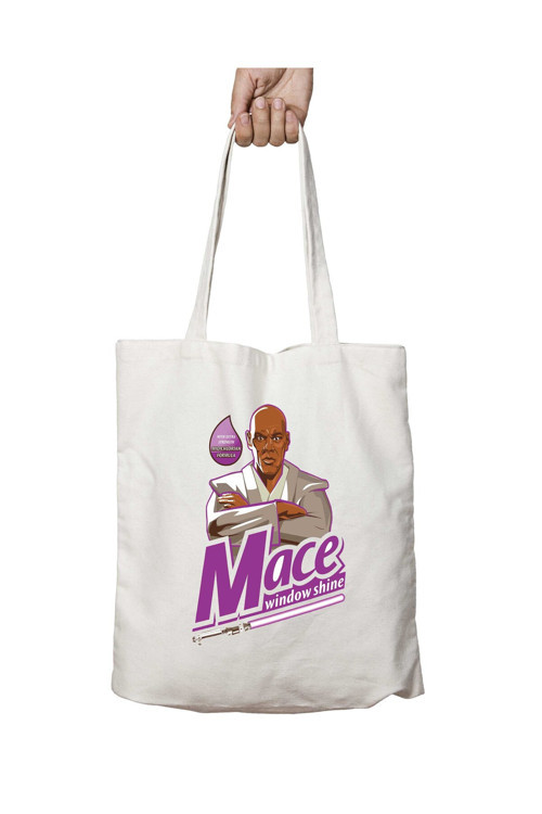 Art hedi̇ye Mace Windu Window Shine iki Tarafı Kalıcı Baskılı Yıkanabilir Çanta