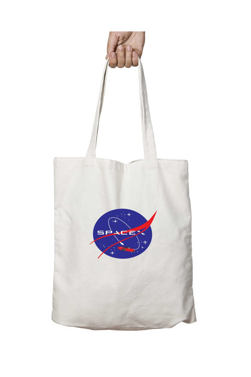 Art hedi̇ye SpaceX NASA iki Tarafı Kalıcı Baskılı Yıkanabilir Çanta