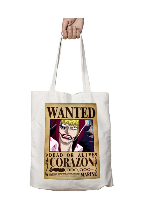 Art hedi̇ye Wanted Corazon Anime iki Tarafı Kalıcı Baskılı Yıkanabilir Çanta