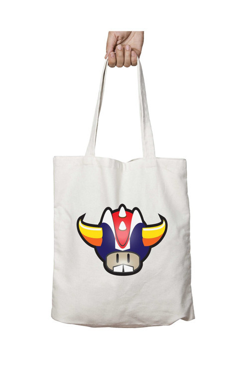 Art hedi̇ye Super Mario Mushroom Grendizer iki Tarafı Kalıcı Baskılı Yıkanabilir Çanta