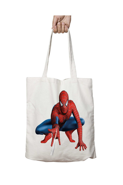Art hedi̇ye Spider Man Örümcek Adam HD iki Tarafı Kalıcı Baskılı Yıkanabilir Çanta