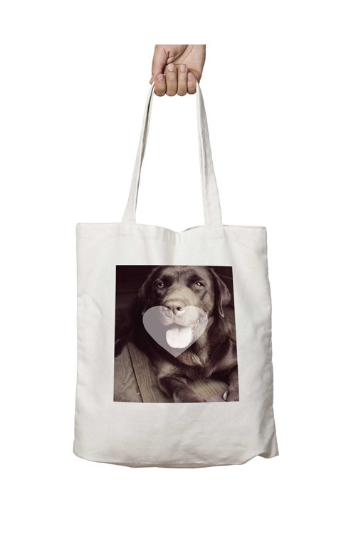 Art hedi̇ye Like Labrador Köpek iki Tarafı Kalıcı Baskılı Yıkanabilir Okul Plaj Omuz Bez Çantası