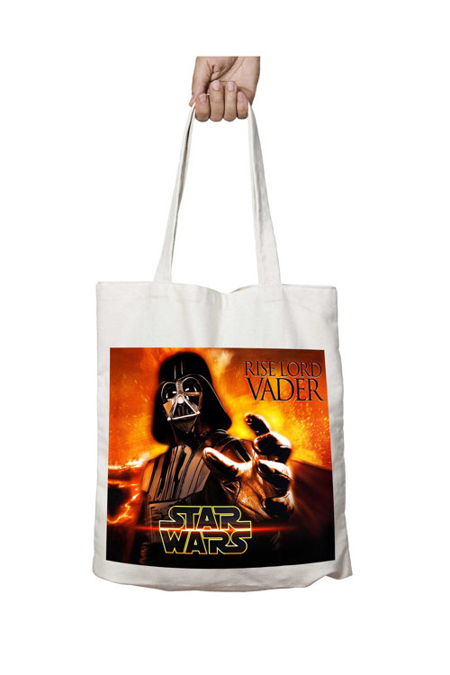 Art hedi̇ye Rise Lord Vader Star Wars iki Tarafı Kalıcı Baskılı Yıkanabilir Okul Plaj Omuz Bez Çantası