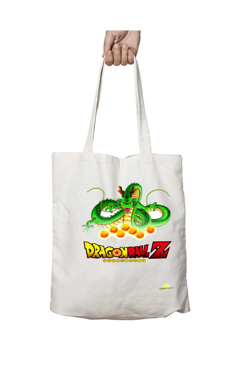 Art hedi̇ye shenlong dragon ball iki Tarafı Kalıcı Baskılı Yıkanabilir Çanta