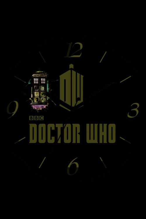 Doctor Who Sessiz Akar Bombeli Gerçek Cam Duvar Saati
