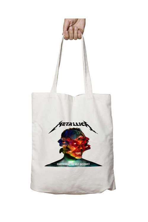 Art hedi̇ye Metallica Hardwired iki Tarafı Kalıcı Baskılı Yıkanabilir Çanta