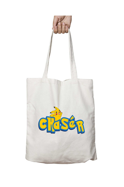 Art hedi̇ye Pokemon Chaser iki Tarafı Kalıcı Baskılı Yıkanabilir Okul Plaj Omuz Bez Çantası