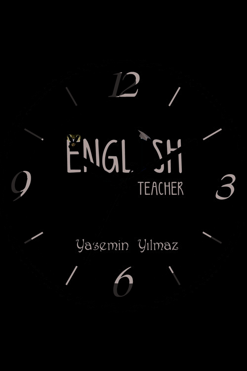 Art hedi̇ye Kişiye Özel English Teacher Mezun Çap 30 Bombeli Gerçek Cam Duvar Saati