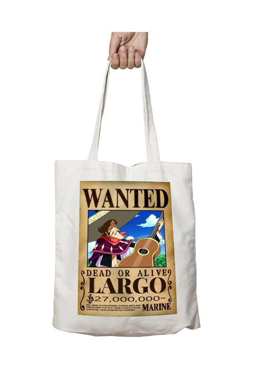 Art hedi̇ye Wanted Largo Anime iki Tarafı Kalıcı Baskılı Yıkanabilir Çanta