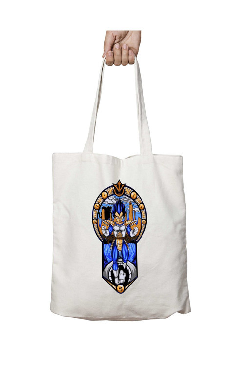 Art hedi̇ye Prince Vegeta Dragon Ball Z iki Tarafı Kalıcı Baskılı Yıkanabilir Çanta
