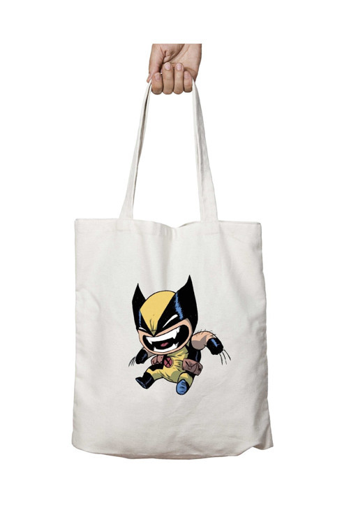 Art hedi̇ye Wolverine Baby iki Tarafı Kalıcı Baskılı Yıkanabilir Çanta