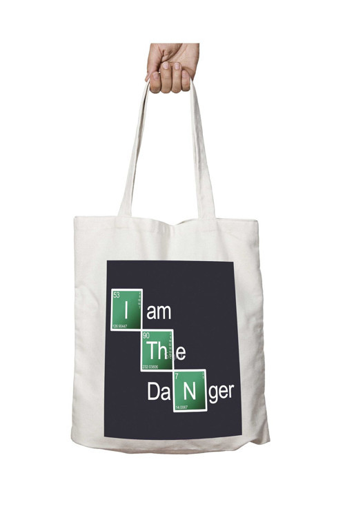 Art hedi̇ye I Am The Danger Ben Tehlikeliyim Periyodik Cetvel iki Tarafı Kalıcı Baskılı Yıkanabilir Çanta