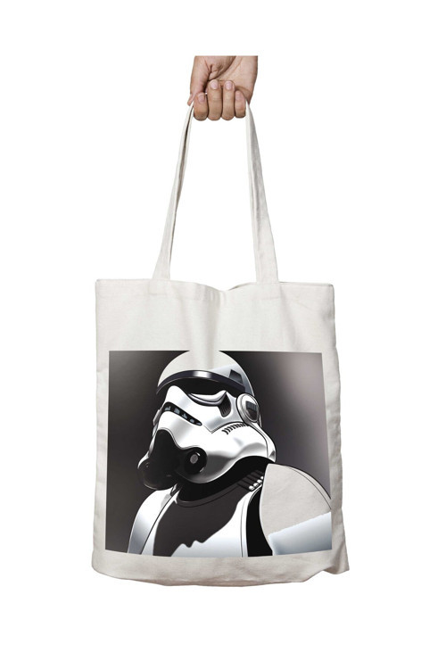 Art hedi̇ye Star Wars Darth Wader Kask iki Tarafı Kalıcı Baskılı Yıkanabilir Çanta
