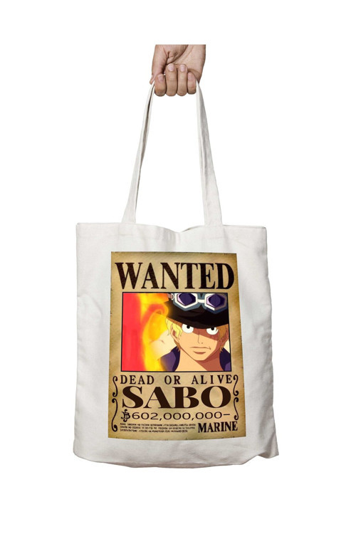 Art hedi̇ye Wanted Sabo a Anime iki Tarafı Kalıcı Baskılı Yıkanabilir Okul Plaj Omuz Bez Çantası