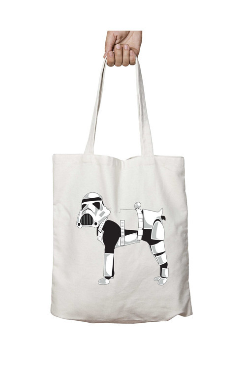 Art hedi̇ye Star Wars Köpek iki Tarafı Kalıcı Baskılı Yıkanabilir Okul Plaj Omuz Bez Çantası