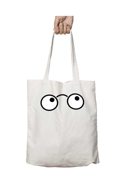 Art hedi̇ye Nerdy cute wizard boy glasses iki Tarafı Kalıcı Baskılı Yıkanabilir Çanta