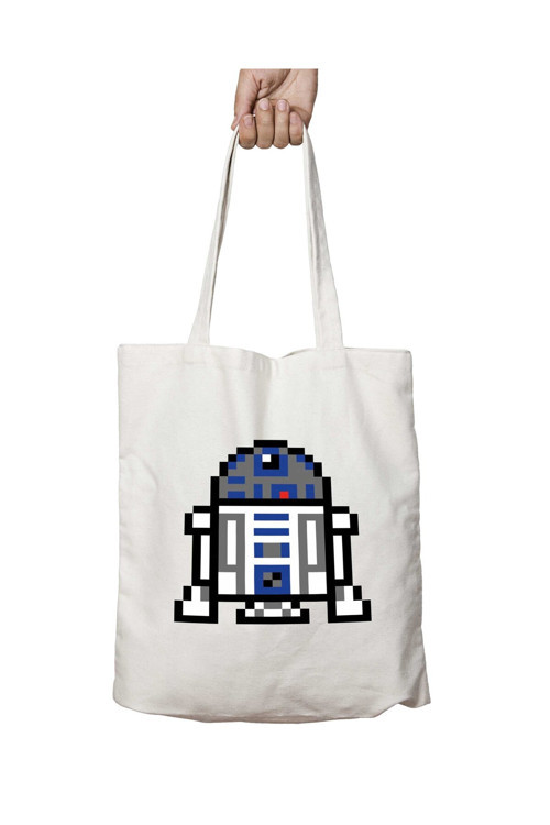 Art hedi̇ye R2-D2... iki Tarafı Kalıcı Baskılı Yıkanabilir Çanta