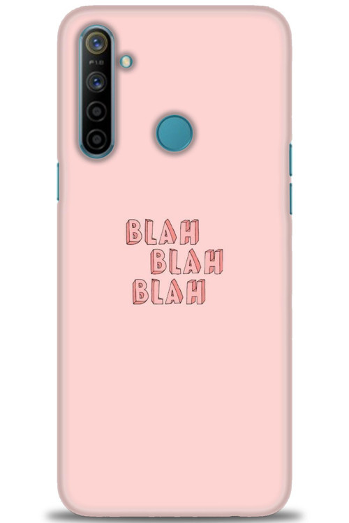 Realme 5i Kılıf HD Baskılı Kılıf - Blah Blah