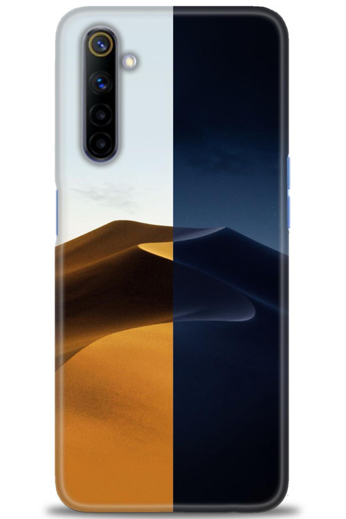 Realme 6 Kılıf HD Baskılı Kılıf - Gece ve Gündüz