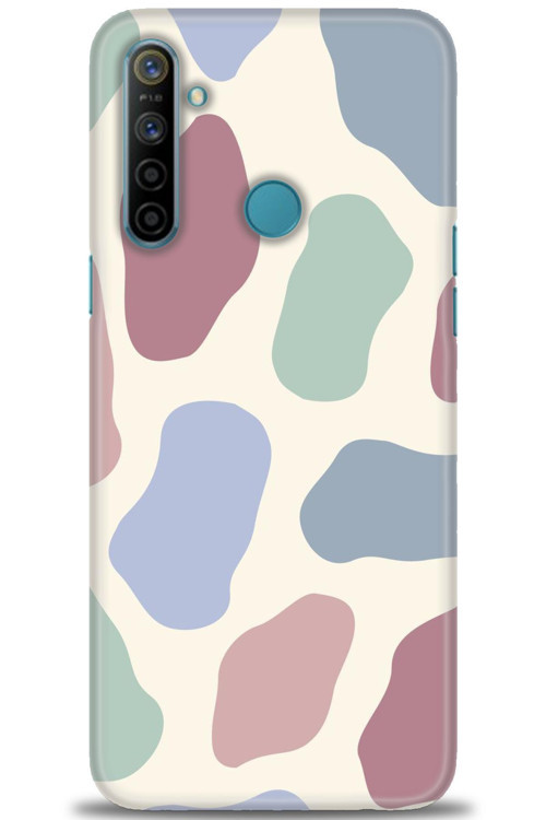 Realme 5i Kılıf HD Baskılı Kılıf - Renkli Benek