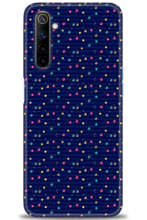 Realme 6 Kılıf HD Baskılı Kılıf - Gökyüzü Çizimi