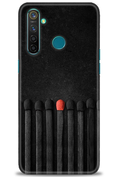 Realme 5 Pro Kılıf HD Baskılı Kılıf - Kibrit Çöpleri