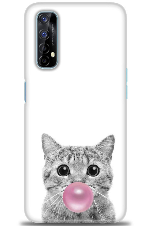 Realme 7 Kılıf HD Baskılı Kılıf - Cat