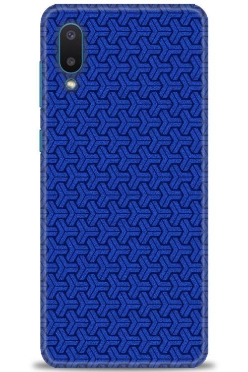 Samsung Galaxy A02 Kılıf HD Baskılı Kılıf - Mavi Örüntü