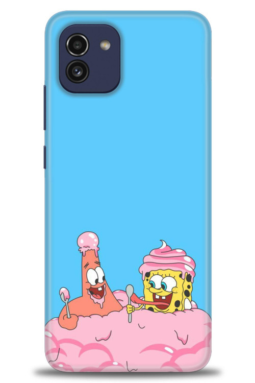 Samsung Galaxy A03 Kılıf HD Baskılı Kılıf - SpongeBob