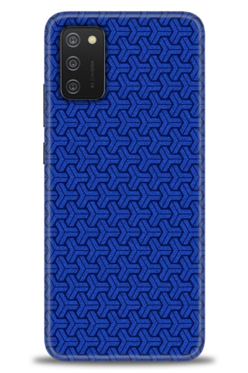 Samsung Galaxy A03S Kılıf HD Baskılı Kılıf - Mavi Örüntü