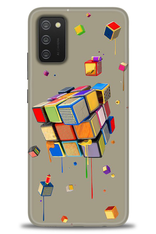 Samsung Galaxy A03S Kılıf HD Baskılı Kılıf - Zeka Küpü