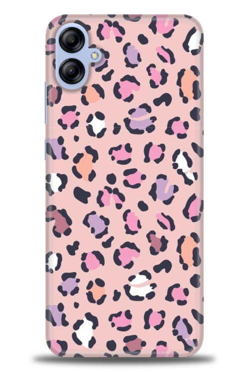 Samsung Galaxy A04E Kılıf HD Baskılı Kılıf - Pembe Leopar