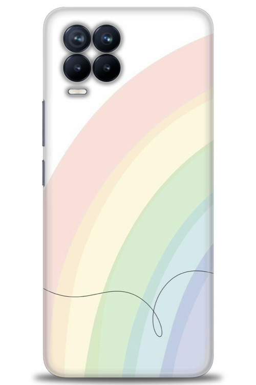 Realme 8 Pro Kılıf HD Baskılı Kılıf - Soft Gökkuşağı