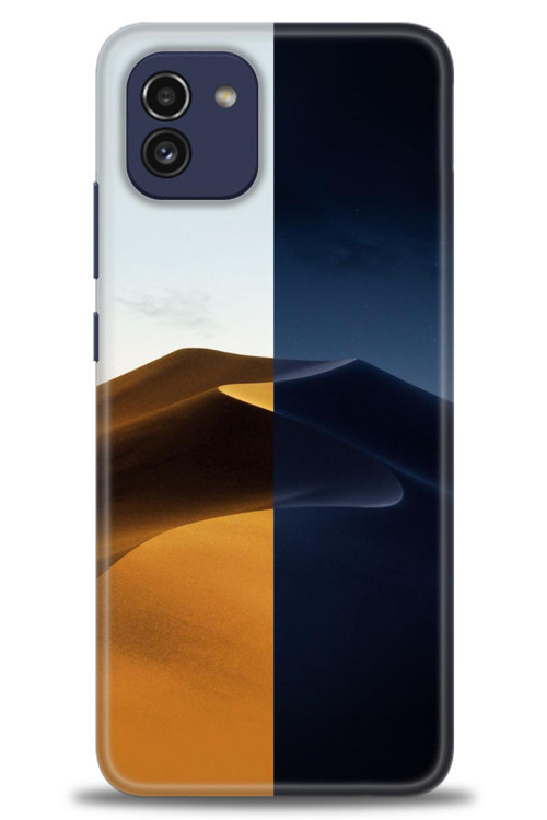Samsung Galaxy A03 Kılıf HD Baskılı Kılıf - Gece ve Gündüz