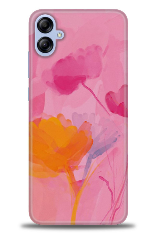 Samsung Galaxy A04E Kılıf HD Baskılı Kılıf - Turuncu Pembe