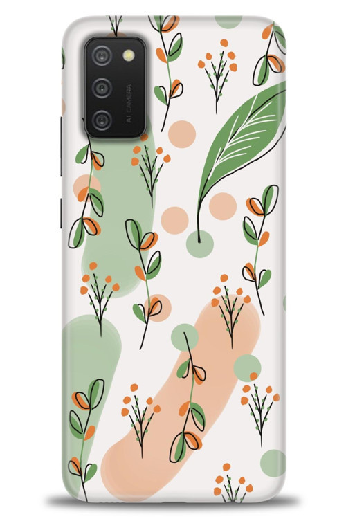 Samsung Galaxy A03S Kılıf HD Baskılı Kılıf - Flower Pattern