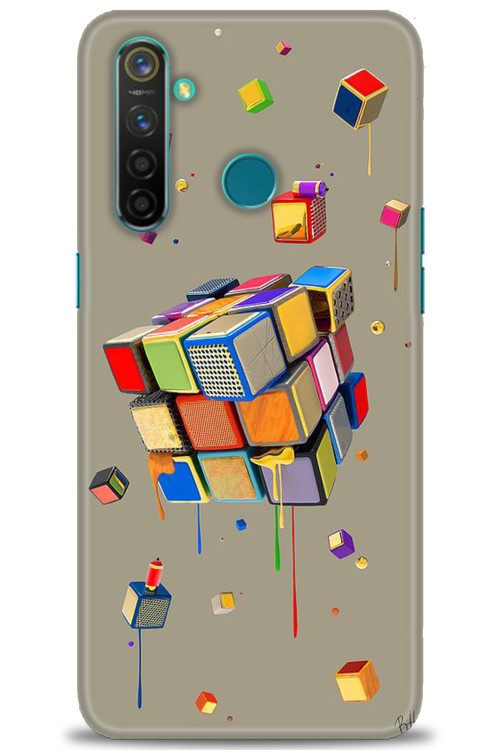 Realme 5 Pro Kılıf HD Baskılı Kılıf - Zeka Küpü