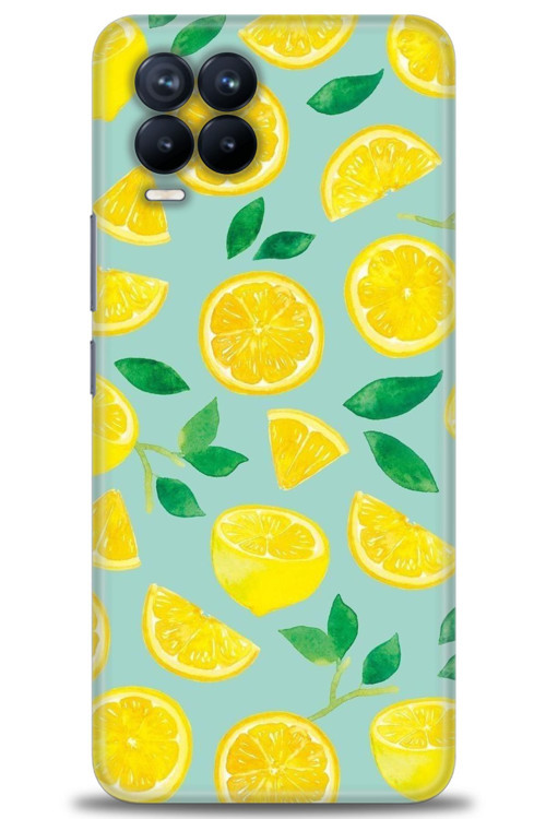 Realme 8 Pro Kılıf HD Baskılı Kılıf - Limon Dilimleri