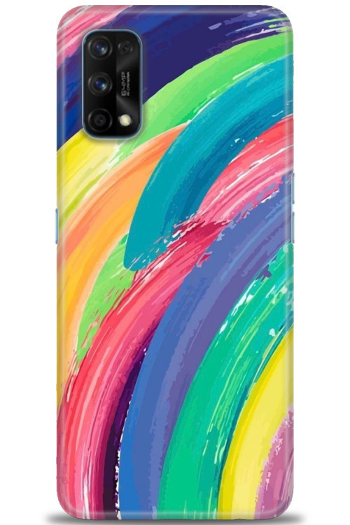 Realme 7 Pro Kılıf HD Baskılı Kılıf - Rengarenk