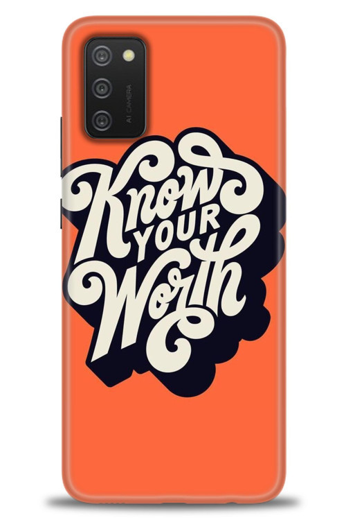 Samsung Galaxy A03S Kılıf HD Baskılı Kılıf - Know Your Worth