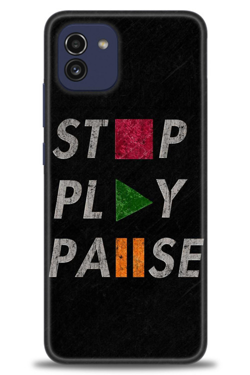 Samsung Galaxy A03 Kılıf HD Baskılı Kılıf - Stop Play