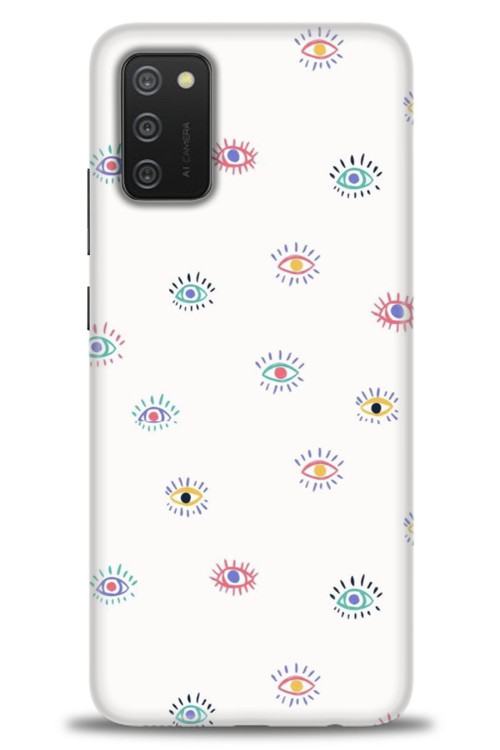 Samsung Galaxy A03S Kılıf HD Baskılı Kılıf - Renkli Gözler