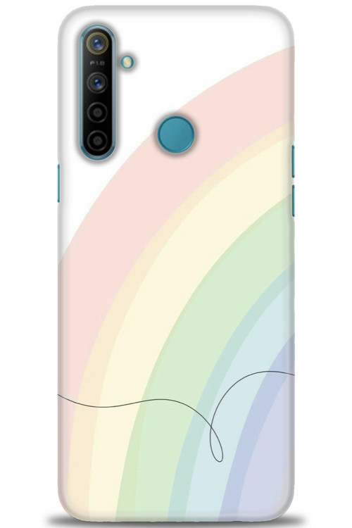 Realme 6i Kılıf HD Baskılı Kılıf - Soft Gökkuşağı